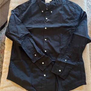 J. Crew Men's Black Casual Button Down Shirt
